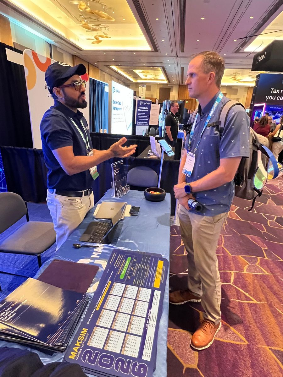 In-depth discussion at Maksim Booth 1133 AICPA ENGAGE 2026