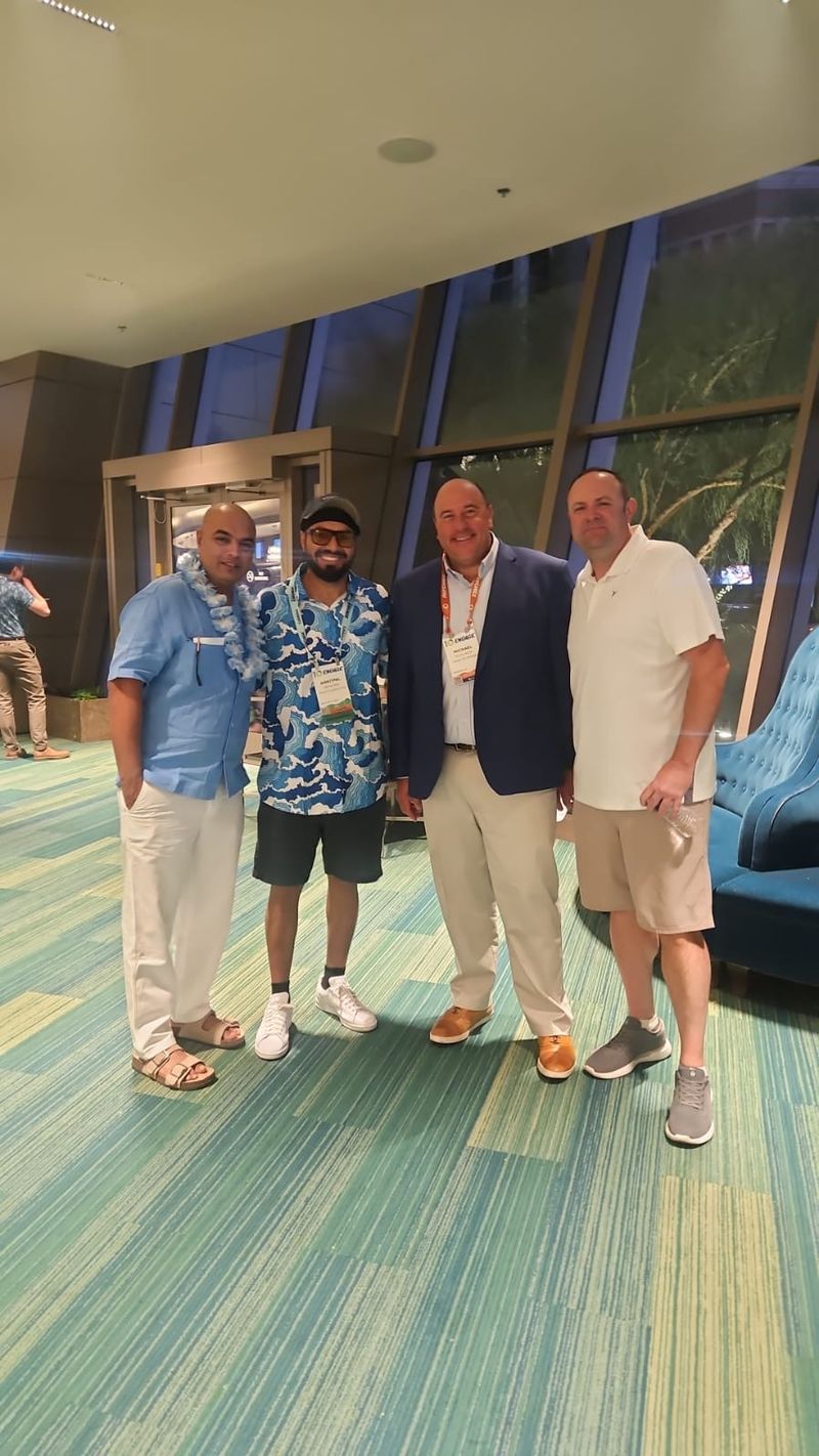 Maksim team group photo AICPA ENGAGE 2026 networking event Las Vegas